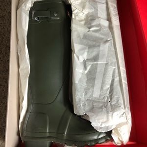 Dark Olive Green Hunter Boots